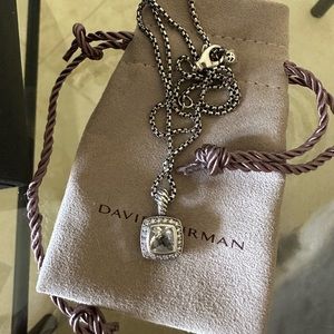 David Yurman Petite Albion Topaz & Diamond Necklace